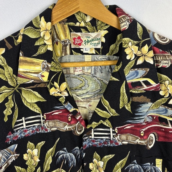 VTG Hilo Hattie Hawaiian Shirt Men ButtonUp Sz L Short Sleeve Aloha Tropical USA - Picture 2 of 7